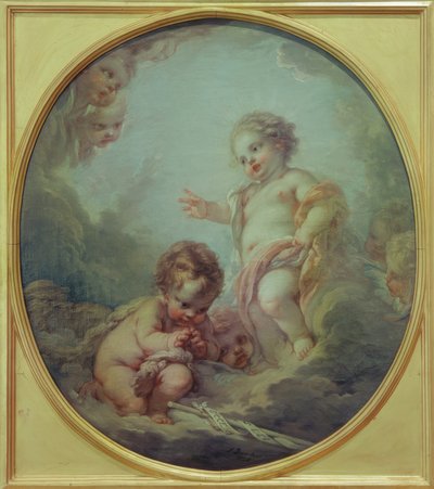 Jesusbarnet velsigner Johannes Døberen af François Boucher