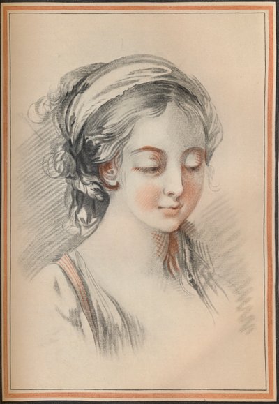 Hoved af en pige, c1746 af François Boucher