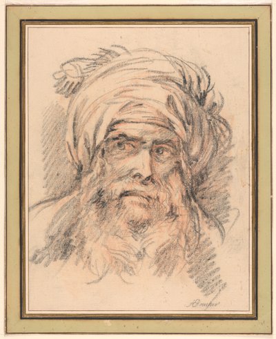 Leder af en mand i turban af François Boucher