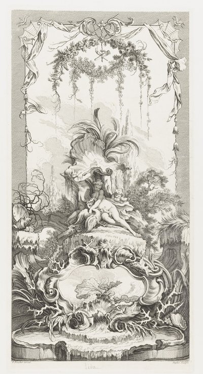Leda i nye stykker til skærme (nye begreber til skærme) af François Boucher