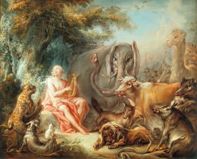 Orpheus charmerer dyrene af François Boucher