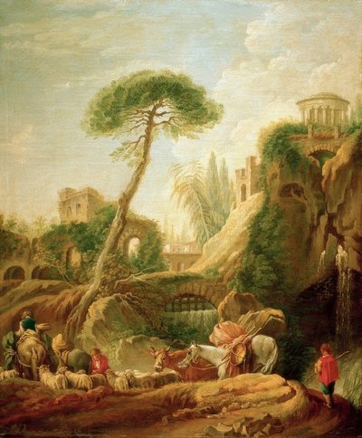 Fantasilandskab nær Tivoli af François Boucher