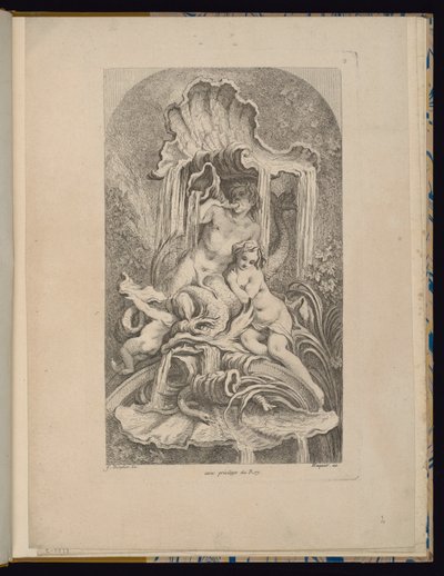 Tavle 2, Receuil de Fontaines (Samling af fontæner) af François Boucher