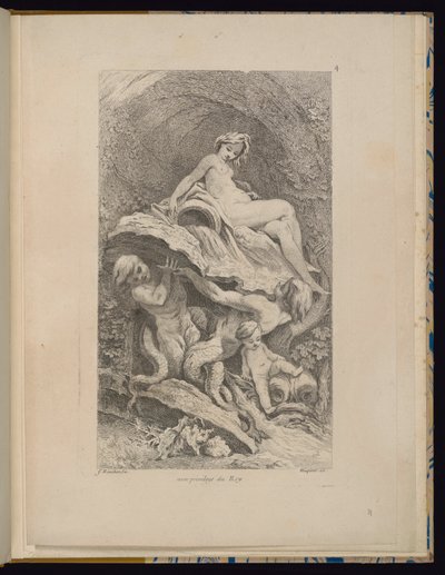 Tavle 4, Receuil de Fontaines (Samling af fontæner) af François Boucher