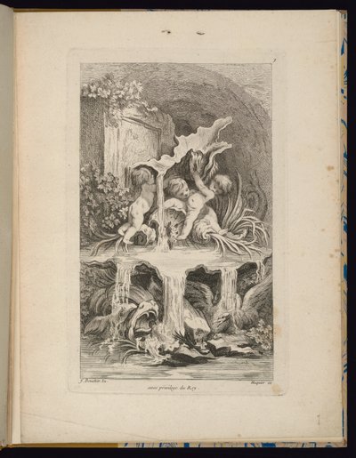 Tavle 7, Receuil de Fontaines (Samling af fontæner) af François Boucher