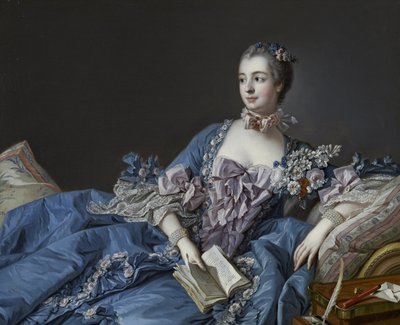 Portræt af Marquise de Pompadour 1721-1764, ca 1758 af François Boucher