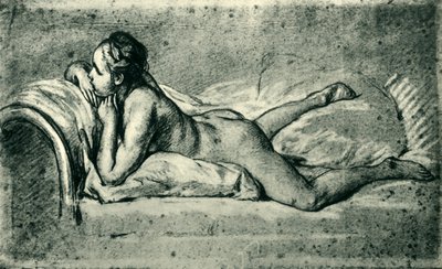 Liggende nøgen kvinde, 1751, 1943. af François Boucher