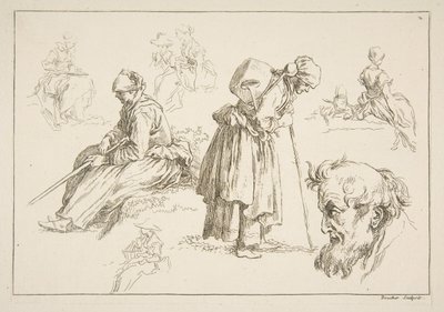 Skitseark, 1753. af François Boucher