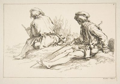 Skitseark, 1753. af François Boucher