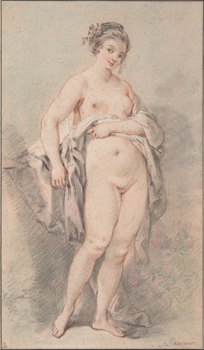 Stående nøgen pige af François Boucher