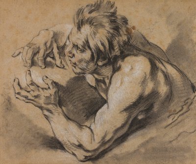 Studie af en Triton af François Boucher