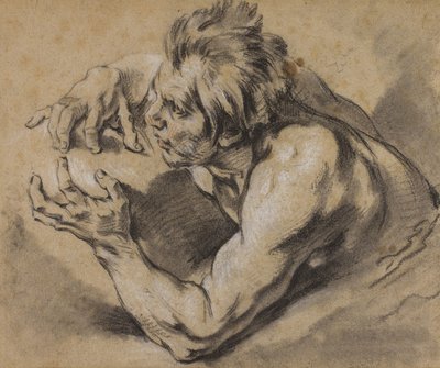 Studie af en Triton, 1748-53 af François Boucher