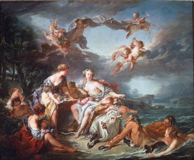 Kidnapningen af Europa - Olie på lærred af François Boucher