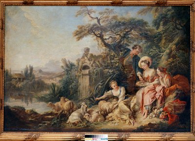 Hyrdens reden eller gaver, maleri af Francois Boucher (1703-1770) af François Boucher