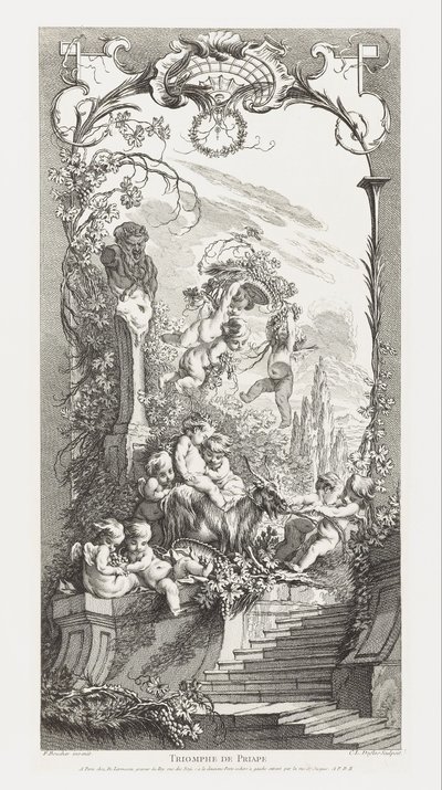 Triapf af Priapus i nye stykker til skærme (nye koncepter for Sc af François Boucher