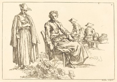 Figurer i et Landskab af François Boucher after Abraham Bloemaert