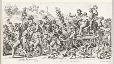 Triumf af Bacchus, højre halvdel af François Chauveau (attributed to)