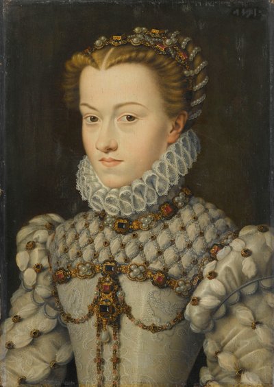 Elisabeth af Østrig 15541592, dronning af Frankrig, ca 1571-1572 af François Clouet