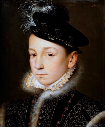 Tysk: Kong Karl IX af Frankrig (1550-1574), buste Kong Karl IX af Frankrig af François Clouet
