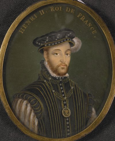 Portræt af Kong Henrik II af Frankrig Kopi af François Clouet