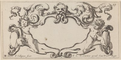 Cartouche af François Collignon after Stefano Della Bella