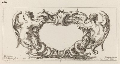 Cartouche af François Collignon after Stefano Della Bella