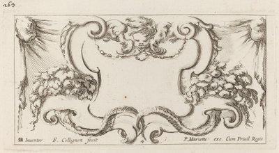 Cartouche af François Collignon after Stefano Della Bella