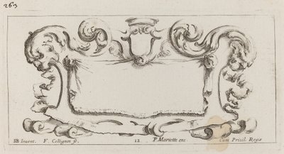 Cartouche af François Collignon after Stefano Della Bella