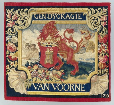 Pudelag med en symbolsk repræsentation og Voornes våbenskjold af François Coppens (attributed to)