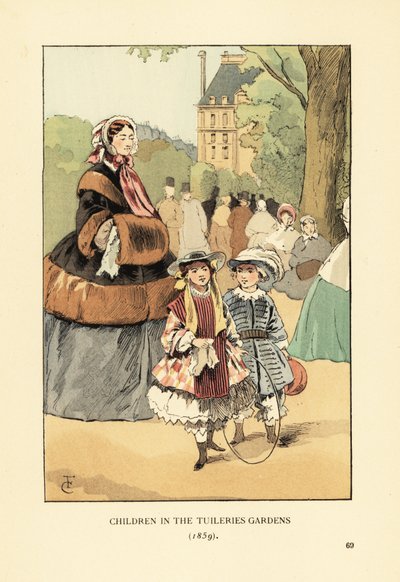 Børn i Tuilerierne i 1859 af François Courboin