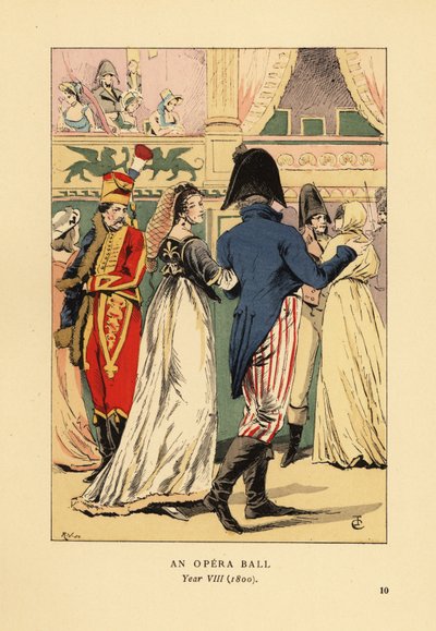 Moderigtige gæster til maskeradebal af François Courboin