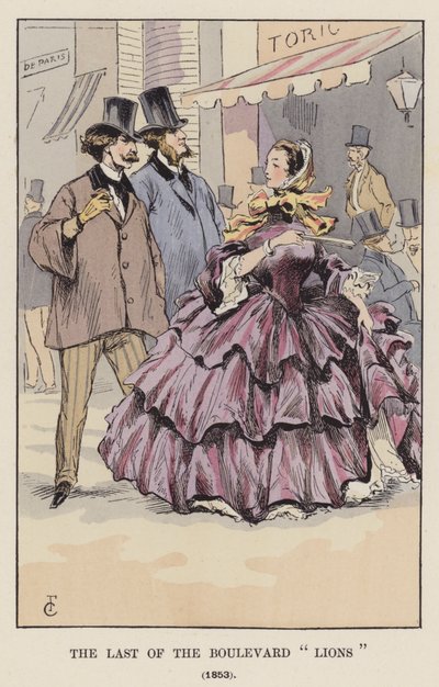 The Last of the Boulevard Lions, 1853 af François Courboin