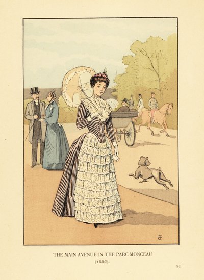 Hovedgaden i Parc Monceau af François Courboin