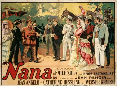 Filmplakat Nana af Jean Renoir, 1926. af François Florit