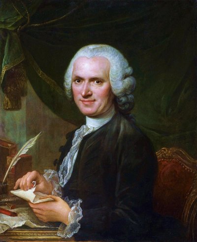 Portræt af Jean-Jacques Rousseau (1712-1778) af François Guérin. af Francois Guérin