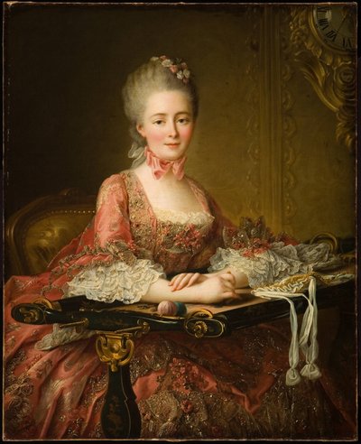 Marquise de Caumont La Force af Francois Hubert Drouais