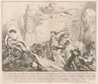 Seconda Macchina for Kina af 1741: Neptun og Amphitrite af François Hutin