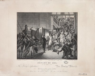 Kongens afgang, 19. marts 1815, c.1820 af François Joseph Heim