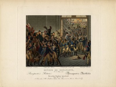 Napoleon vender tilbage fra øen Elba, 1815 af François Joseph Heim