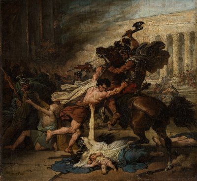 Plyndringen af Jerusalem af romerne, 1824. af François Joseph Heim