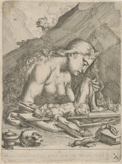 Sankt Maria Magdalena som en angrende synder af François Joseph Lonsing