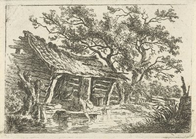 Landskab med lade af François Joseph Pfeiffer (II)