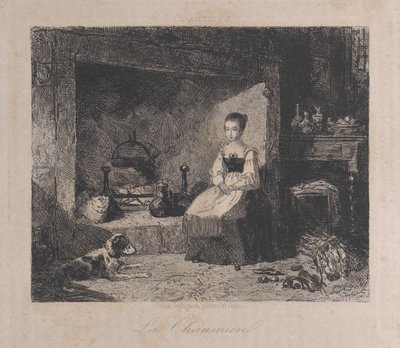 The Cottage La Chaumiere, 1800-50., 1800-50. af François Jules Collignon