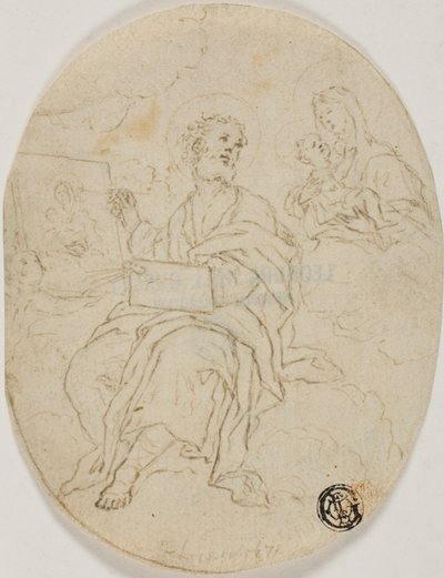 Sankt Lukas maler madonnaen og barnet af François Le Moyne
