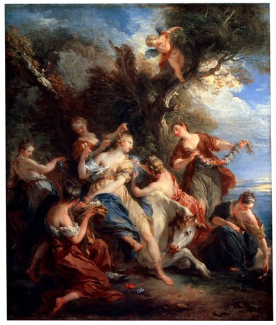 Europas voldtægt, c1725 af François Lemoyne