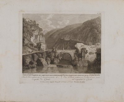 Udsigt over en del af S. Cosimato-klosteret (nr. III) af François Morel