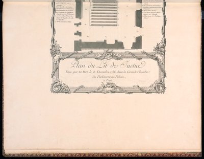 Plan for Lit de Justice af Francois Nicolas Martinet