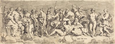 Psyches optagelse i Olympia af François Perrier after Raphael