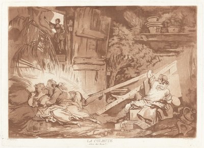 Tumblen af François Philippe Charpentier after Jean Honoré Fragonard, published by Pierre François Basan