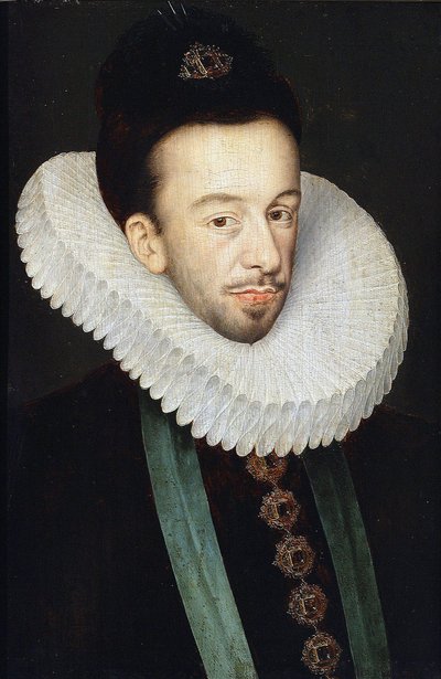 Portræt af Henrik III af Frankrig, konge af Polen og storhertug af Litauen par Quesnel, Francois (1543-1619). Olie på træ, størrelse: 37x25,5 af François Quesnel